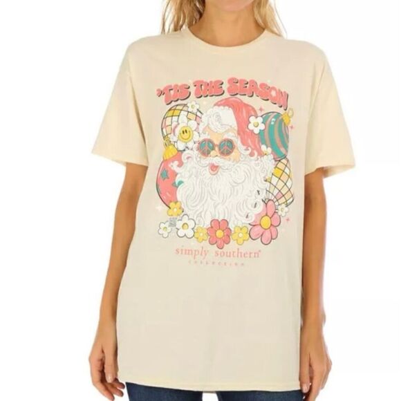 SIMPLY SOUTHERN SMALL “TIS THE SEASON” Short Sleeve Tshirt - Picture 5 of 5